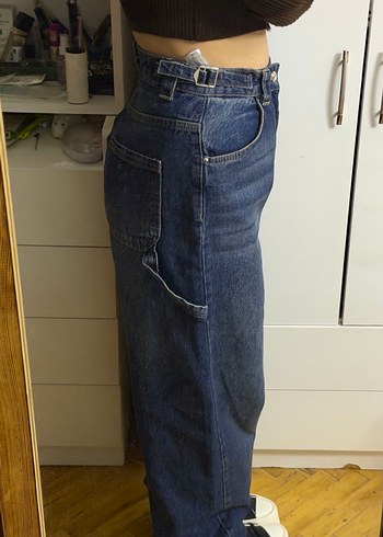 Lacivert Baggy Jean - Görsel 4