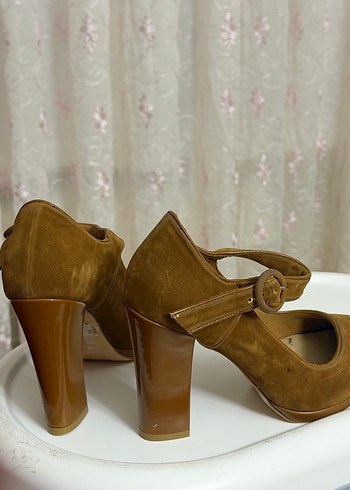 Kahve Süet Lolita Ayakkabı - Görsel 4