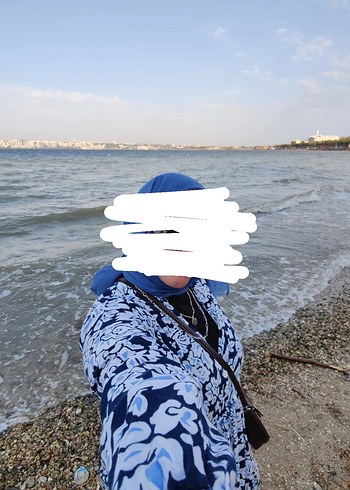Beden Desenli pamuk kadın uzun elbise