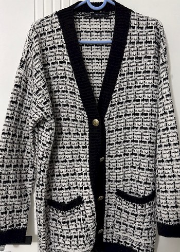 Gri Midi Örgü Kadın Hırka - Görsel 2