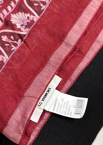 Bordo Bohem Drapeli Kadın Şal - Görsel 2