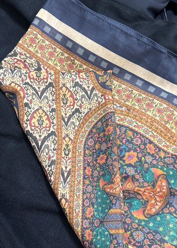 Kadın Çok Renkli Bohem Drapeli Kumaş Şal - Görsel 3