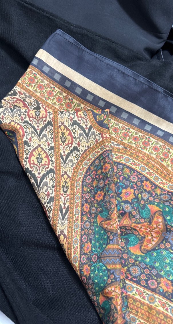 Kadın Çok Renkli Bohem Drapeli Kumaş Şal - Görsel 3