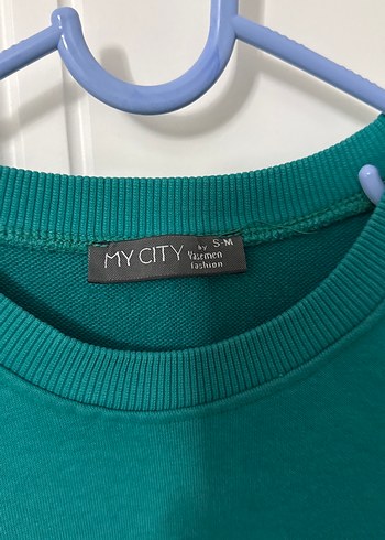 Rahat Kesim Uzun Kollu Yeşil Sweatshirt - Görsel 4