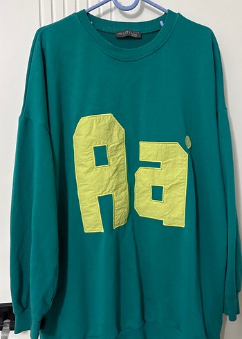 Rahat Kesim Uzun Kollu Yeşil Sweatshirt - Görsel 2