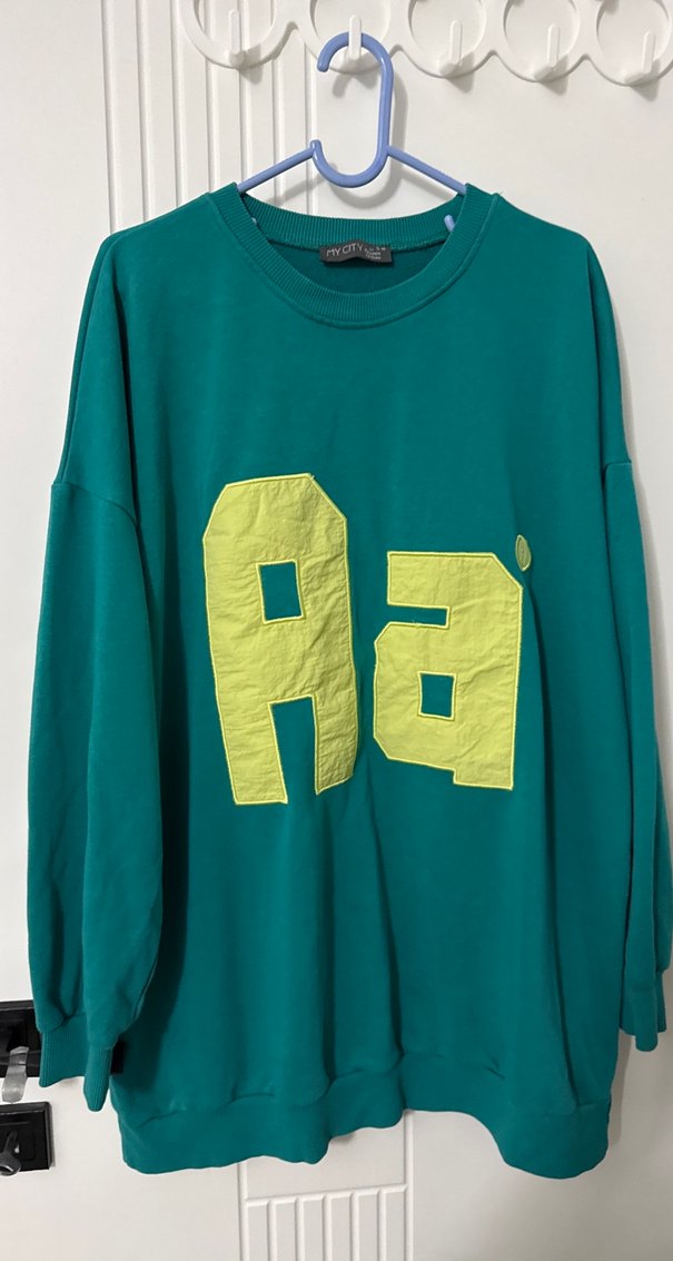 Rahat Kesim Uzun Kollu Yeşil Sweatshirt - Görsel 2