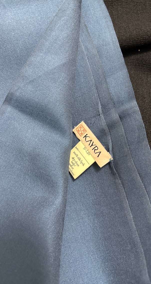 petrol mavisi İpek Kadın Şal - Görsel 2