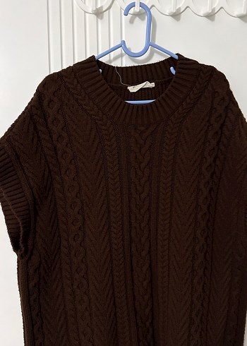 manuka Kahverengi Örgü Kadın Süveter - Görsel 2
