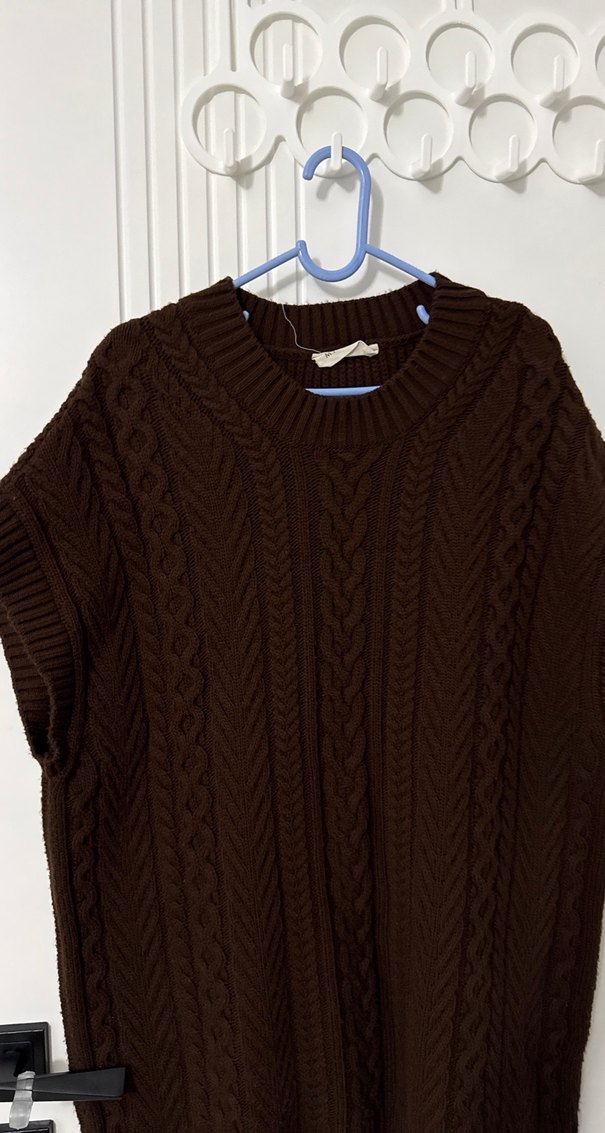 manuka Kahverengi Örgü Kadın Süveter - Görsel 2