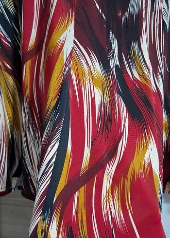 Renkli Pilili Bohem Diz Altı Etek - Görsel 3