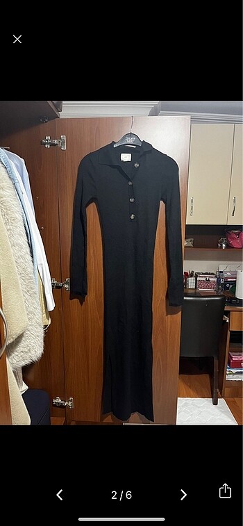 H&M Siyah triko elbise