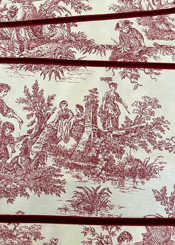 Kırmızı kadife kurdeleli Amerikan servisi - Görsel 6