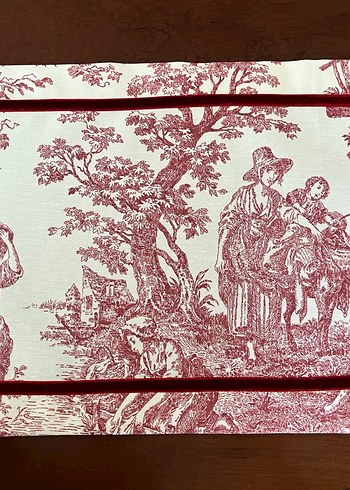 Kırmızı kadife kurdeleli Amerikan servisi - Görsel 7