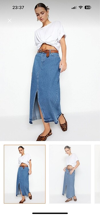 Midi jean etek