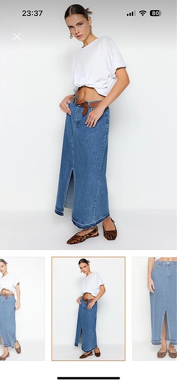 Trendyol & Milla Midi jean etek