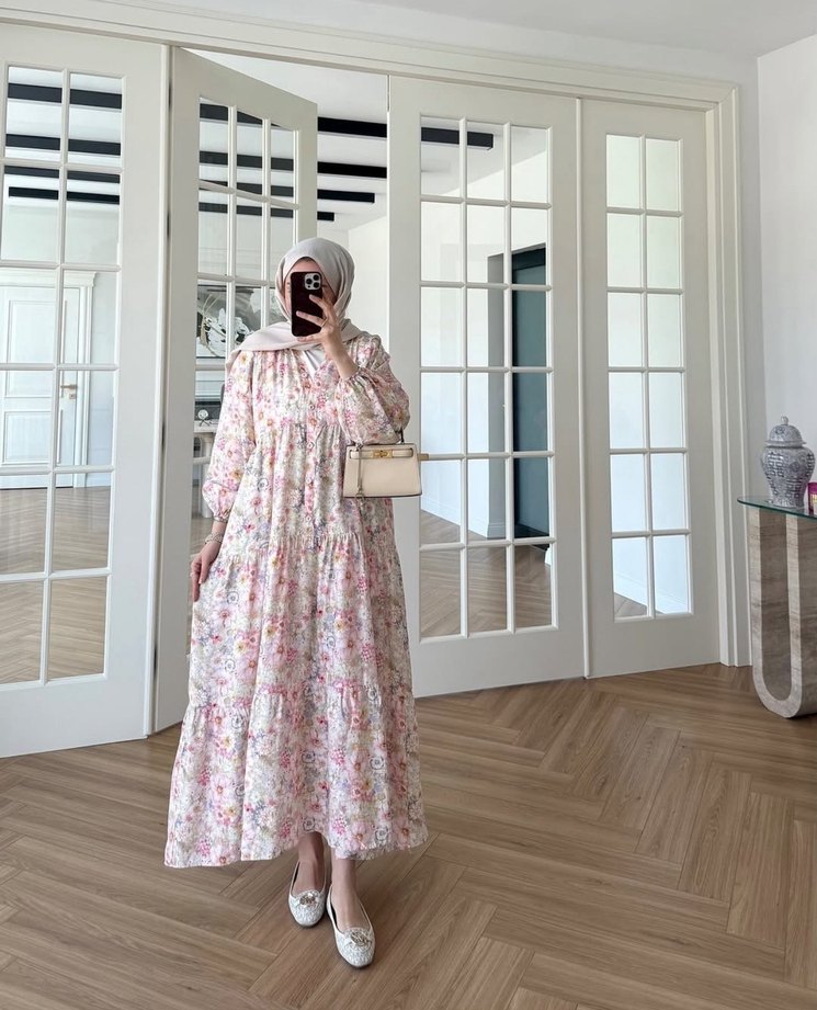 LİLYUM KUMAŞ ELBİSE - Görsel 3