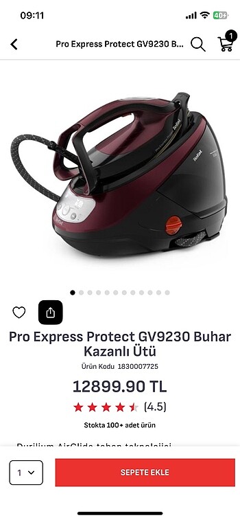 Tefal gv9230 kazanlı