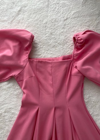 Trendyol & Milla Pembe Pilili Midi Elbise