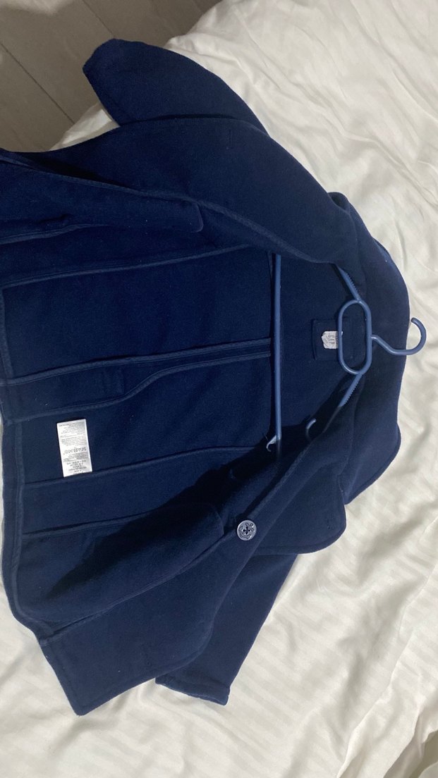 Düğmeli Lacivert Erkek Çocuk Kaban gap - Görsel 2