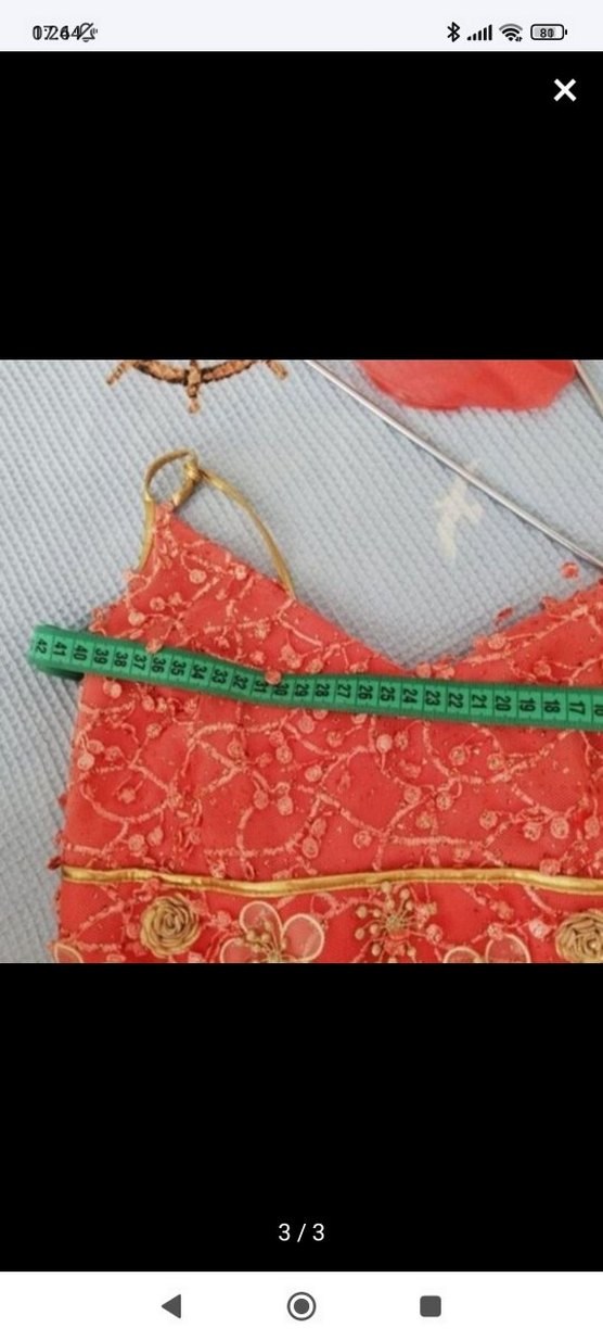 Dantel İşlemeli Pembe Uzun Abiye Elbise - Görsel 3