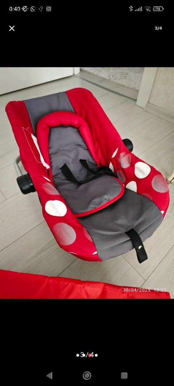 Kırmızı Gri Bebek Oto Koltuğu - Görsel 3