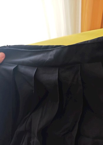 Kadın Siyah Uzun Pilili Keten Etek - Görsel 4