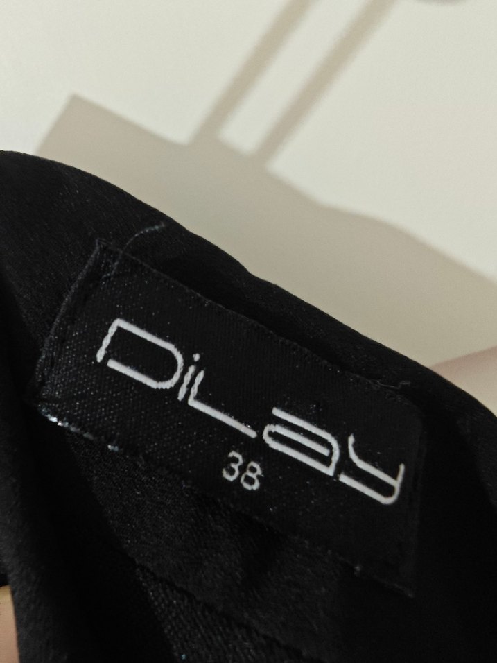 Kadın Siyah Uzun Pilili Keten Etek - Görsel 2