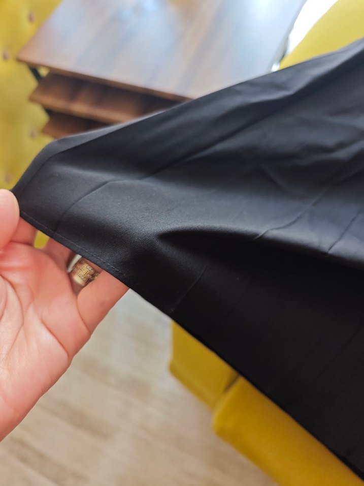 Kadın Siyah Uzun Pilili Keten Etek - Görsel 5