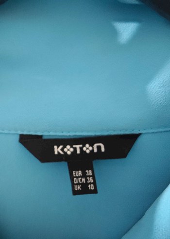 Mavi Saten Fiyonk Detaylı Kadın Gömlek - Görsel 3