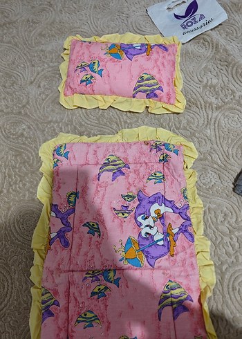 Çocuklar için Renkli Bağlama Desenli Uyku Seti - Görsel 2