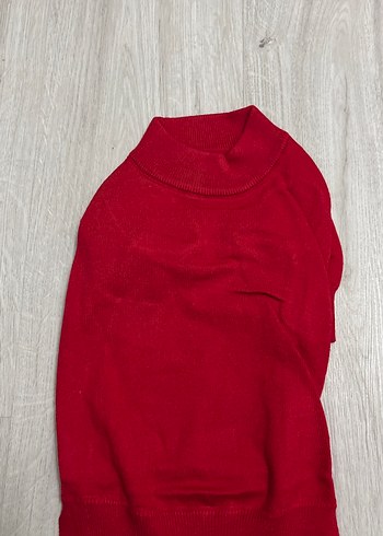 Kırmızı Örgü Köpek Kazağı - Görsel 4