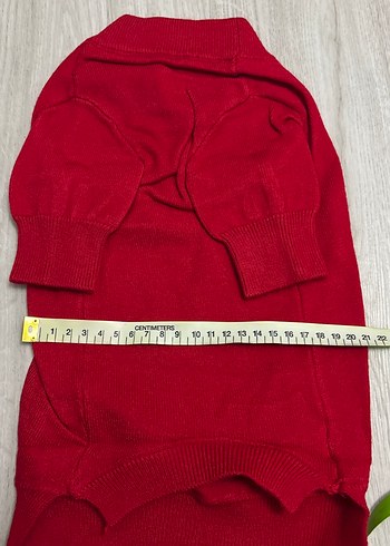 Kırmızı Örgü Köpek Kazağı - Görsel 3