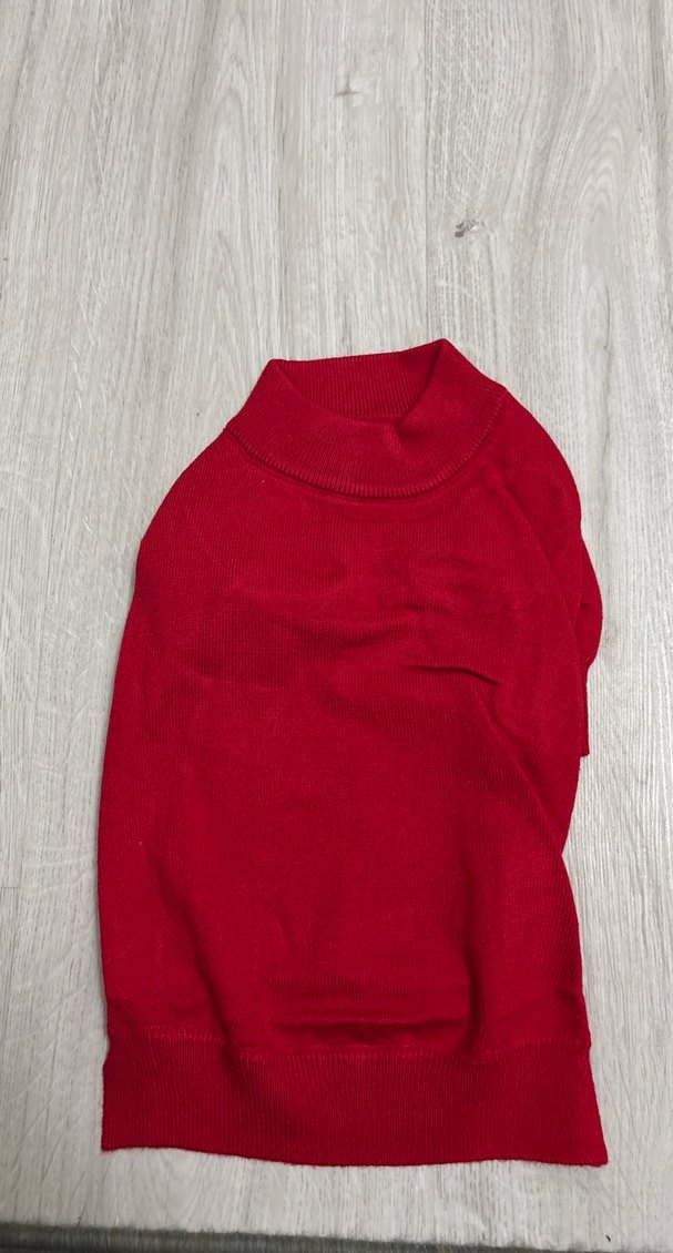 Kırmızı Örgü Köpek Kazağı - Görsel 4