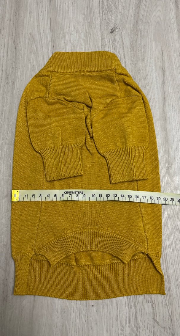 Sarı Örgü Sokak Stili Köpek Kıyafeti - Görsel 3