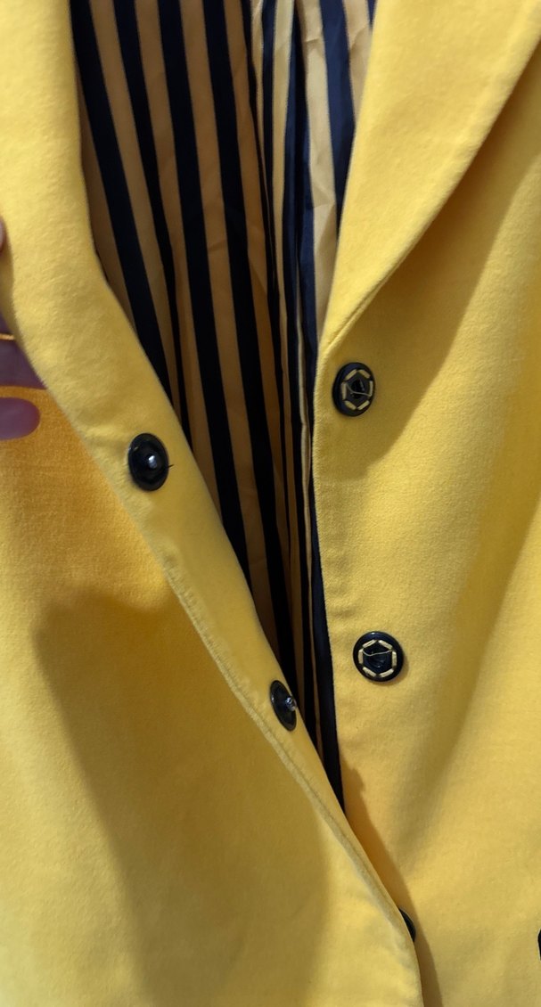 Sarı Düğmeli Midi Blazer kaşe mont ( sıfır  ürün) - Görsel 4