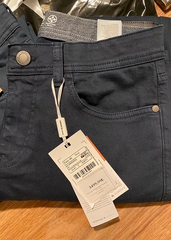 Düğmeli Lacivert Denim Erkek Pantolon - Görsel 2