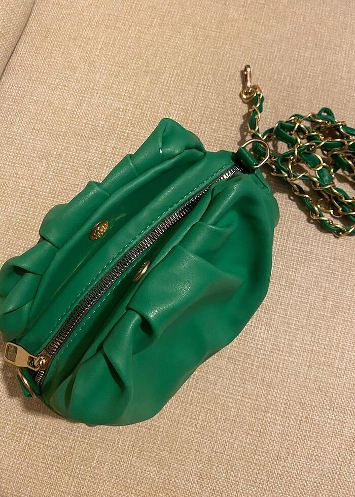 Kadın büzgü çanta clutch - Görsel 3