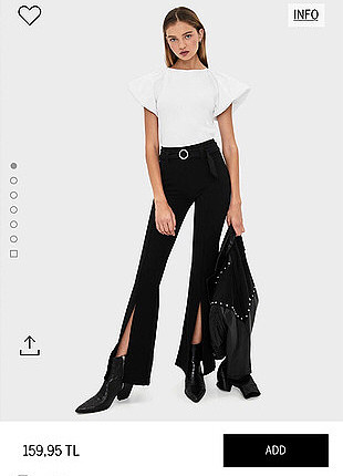 m Beden Bershka İspanyol Paça Pantolon