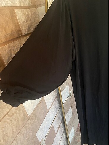 l Beden siyah Renk Siyah balon kol elbise