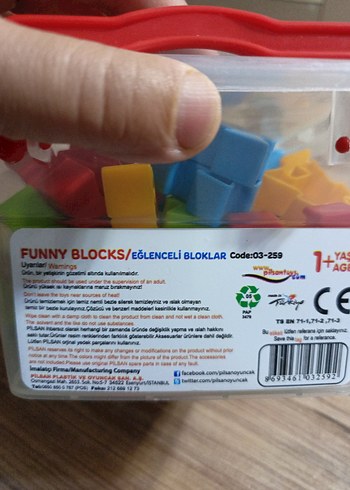 Diğer Pilsan 80 Parça Eğlenceli Renkli üçgen Bloklar