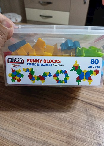 Beden Pilsan 80 Parça Eğlenceli Renkli üçgen Bloklar