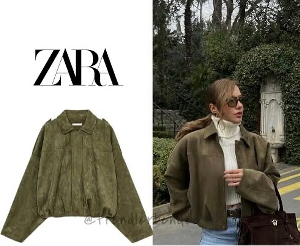 Zara süet etkili bomber ceket