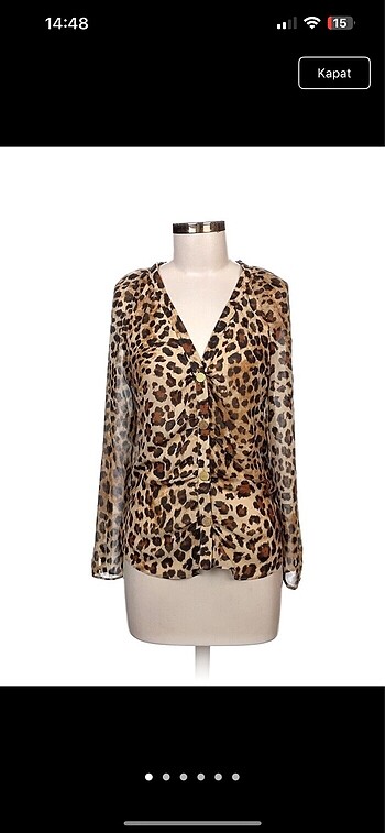 Zara kadın leopar gömlek