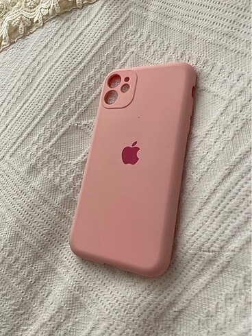 iPhone 11 silikon kılıf toz pembe