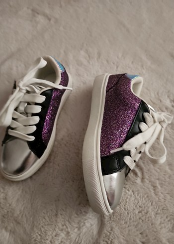 Çok Renkli Payetli Platform Kadın Spor Ayakkabı - Görsel 6