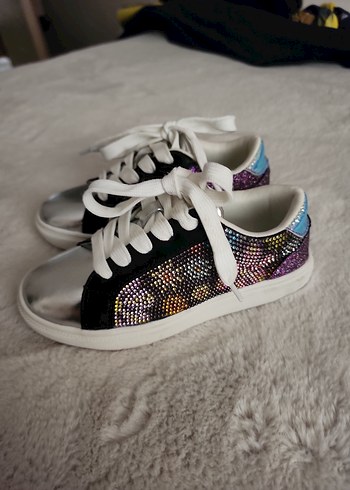 Çok Renkli Payetli Platform Kadın Spor Ayakkabı - Görsel 8