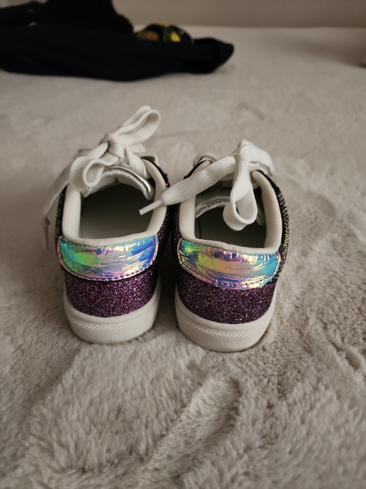 Çok Renkli Payetli Platform Kadın Spor Ayakkabı - Görsel 2