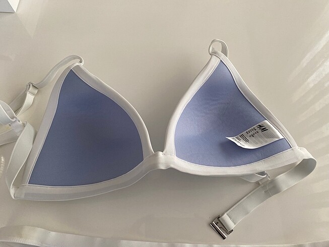 44 Beden H&M mavi ücgen bikini takımı