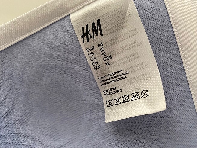 44 Beden mavi Renk H&M mavi ücgen bikini takımı