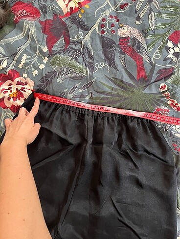 s Beden siyah Renk Saten pijama altı